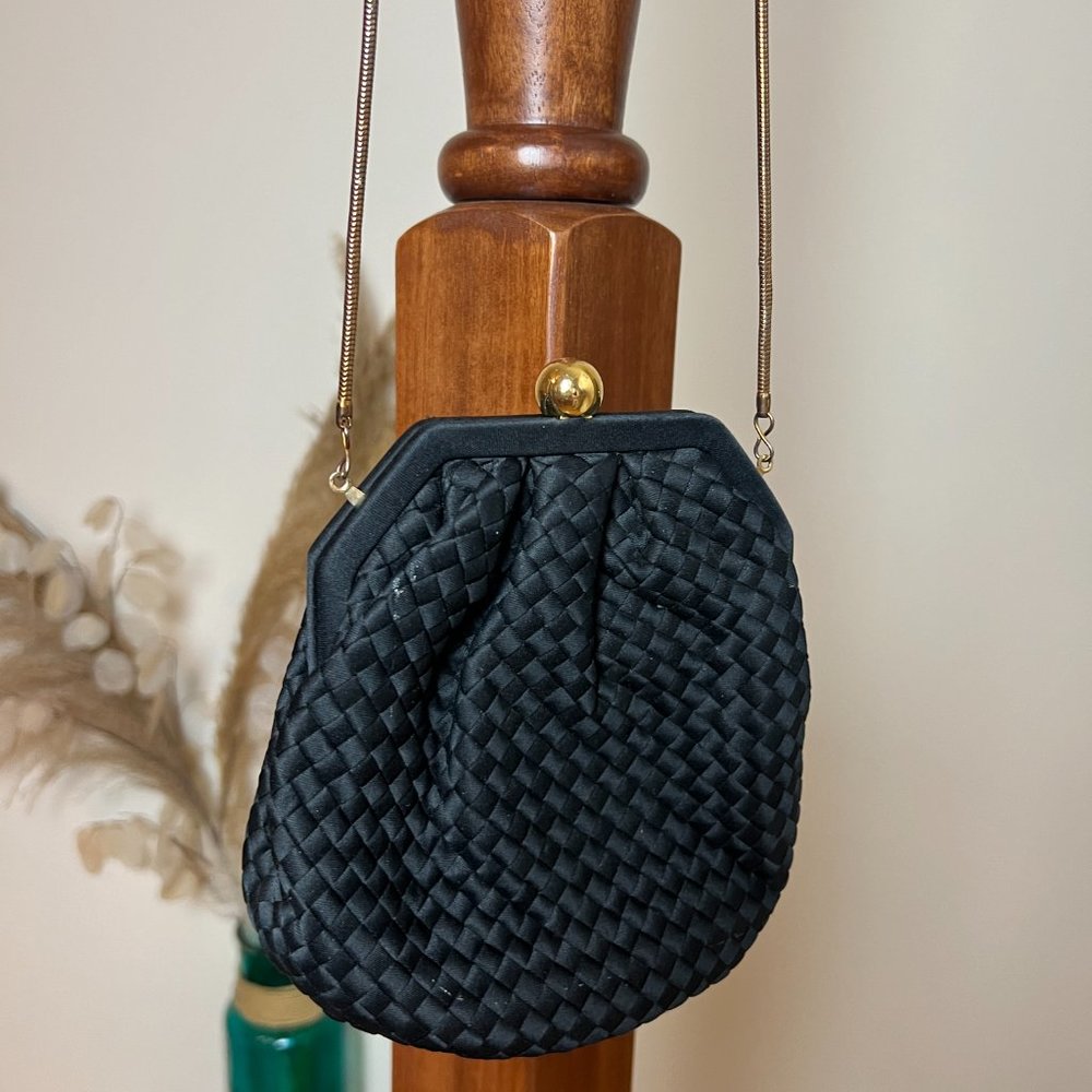 Vintage Vanessa Black Woven Bag